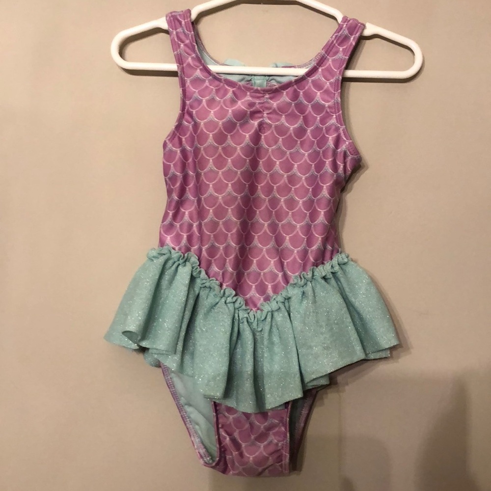 Girls Cat & Jack 3T mermaid 1 piece bathing suit